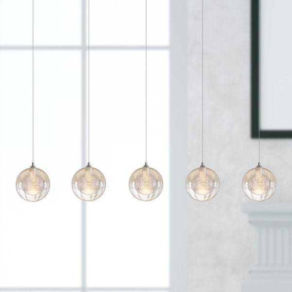 Orren Ellis Riverdale 5 Light Cluster Globe LED Pendant Wayfair